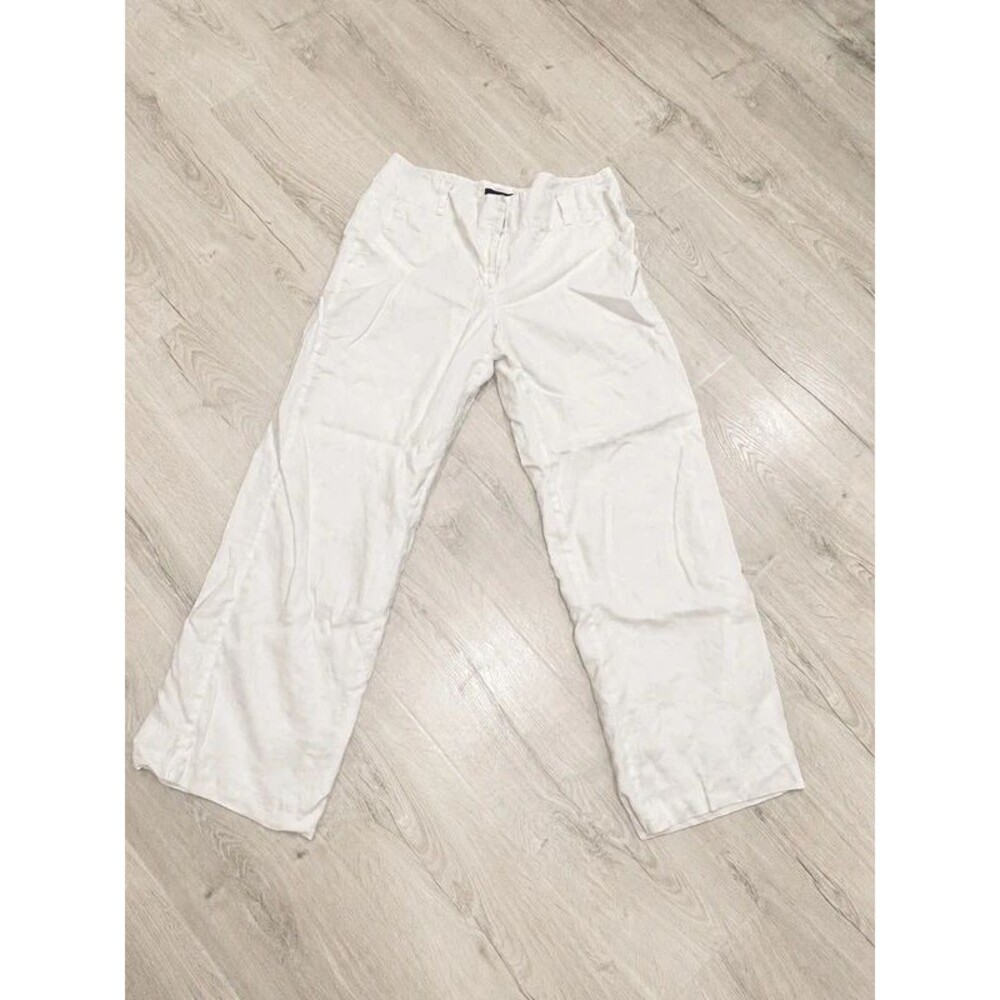 Willi Smith Kate Fit White Linen Blend Pants Women’s Size 12